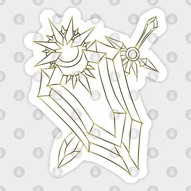 Leona Shield & Sword Sticker by DeLyss-Iouz